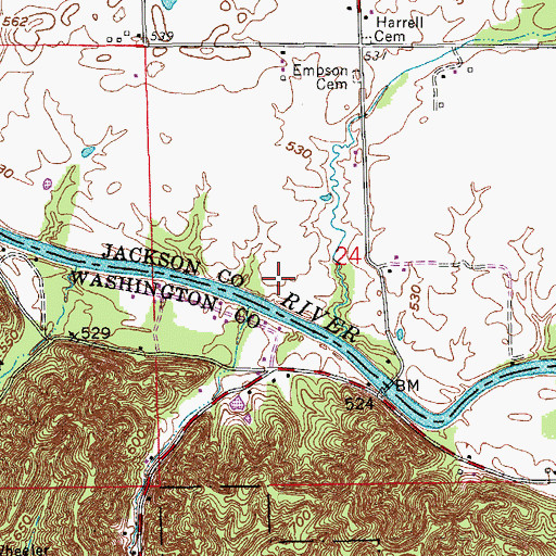 Topographic Map of Petersburg (historical), IN