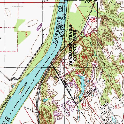 Topographic Map of Fort Knox (historical), IN