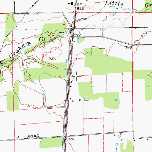 Topographic Map of Jolleyville, IN