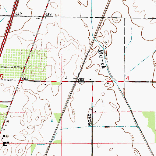 Topographic Map of Griswold Station, IN