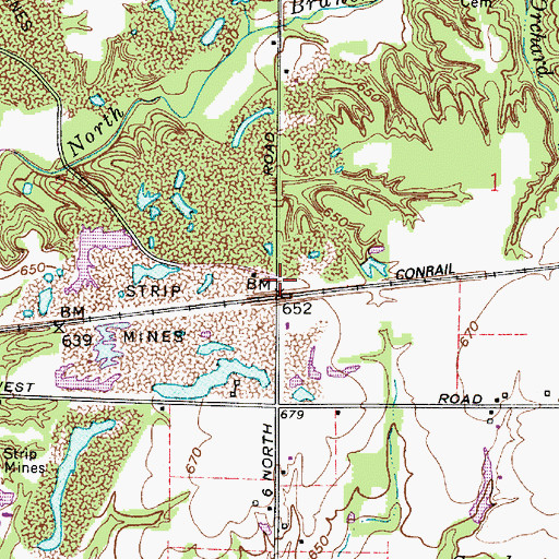 Topographic Map of Wickville, IN