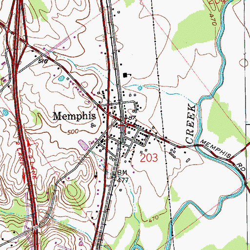 Topographic Map of White Oak Public Fishing Area, IN