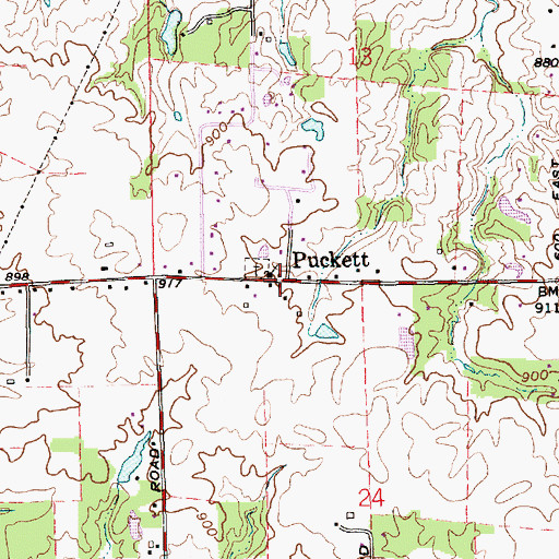 Topographic Map of Covenant Presbyterian Church, IN
