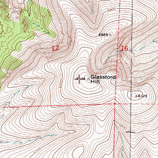 Topographic Map of KIHX-FM (Prescott Valley), AZ