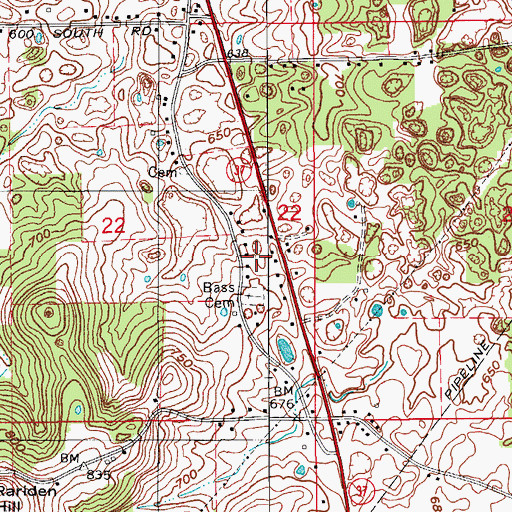 Topographic Map of Mitchell Speedway, IN