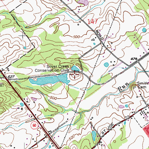 Topographic Map of Silver Creek Conservation Club, IN