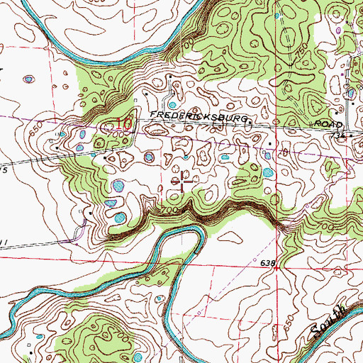 Topographic Map of Mitchell Plain, IN