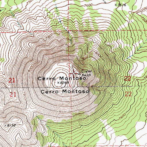 Topographic Map of KQZE-FM (Saint Johns), AZ