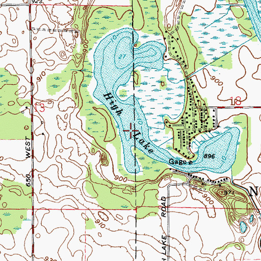 Topographic Map of High Lake, IN