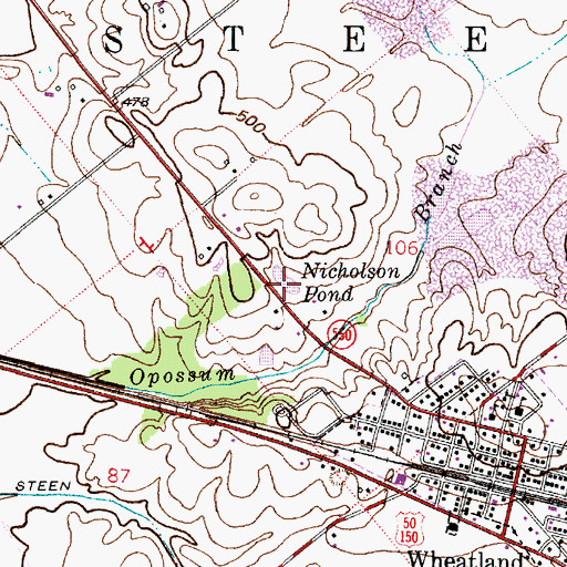 Topographic Map of Nicholson Pond, IN