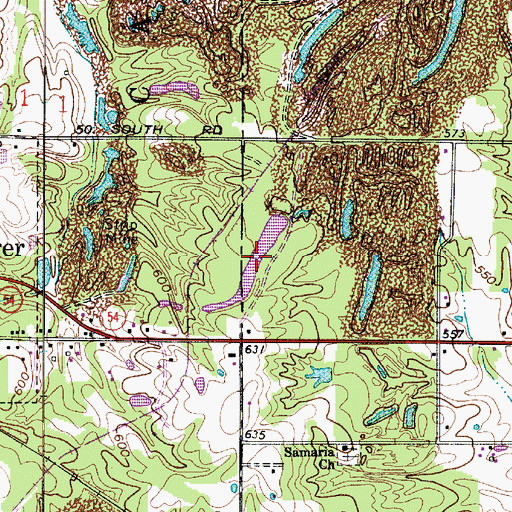 Topographic Map of Sunflower Pond, IN