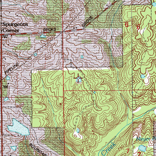 Topographic Map of Harris Pond, IN