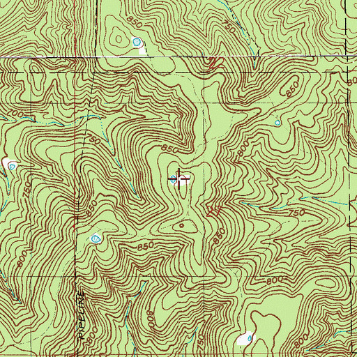 Topographic Map of Little Africa Cemetery, IN