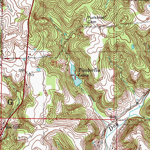 Topographic Map of Timberlin Lake, IN