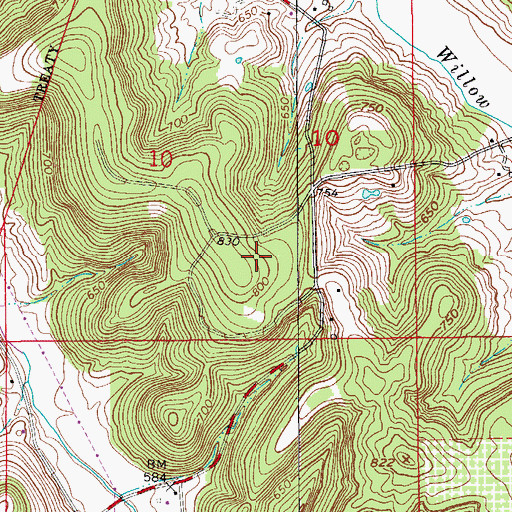 Topographic Map of Paoli Experimental Forest, IN
