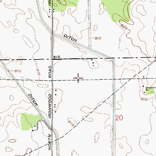 Topographic Map of East Branch Bunch Ditch, IN