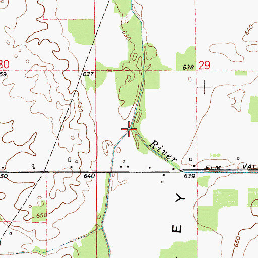 Topographic Map of Dowling Creek, MI