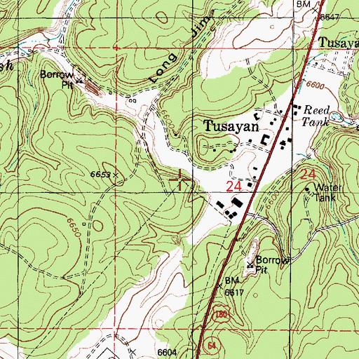 Topographic Map of KRBZ-FM (Tusayan), AZ