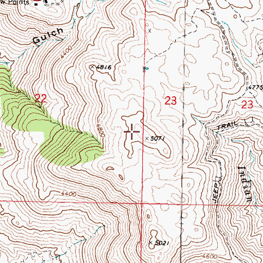 Topographic Map of KTIM-FM (Wickenburg), AZ