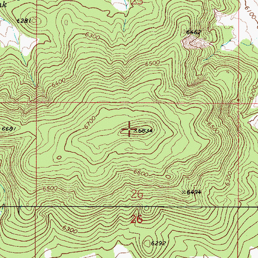 Topographic Map of KTDX-FM (Winslow), AZ