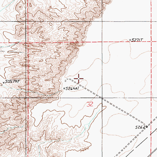 Topographic Map of KTDX-FM (Winslow), AZ