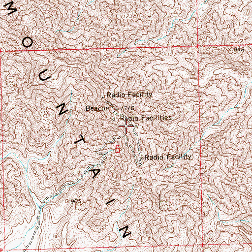 Topographic Map of KJOK-FM (Yuma), AZ