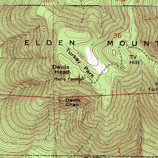 Topographic Map of KKTM-TV (Flagstaff), AZ