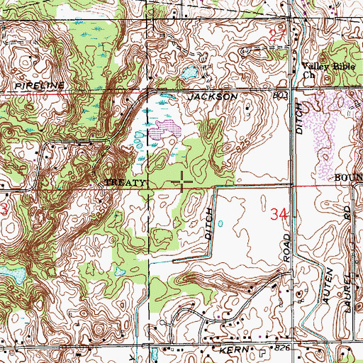 Topographic Map of Saint Joseph County, IN