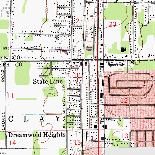 Topographic Map of State Line, IN