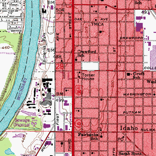 Topographic Map of Torner House, IN