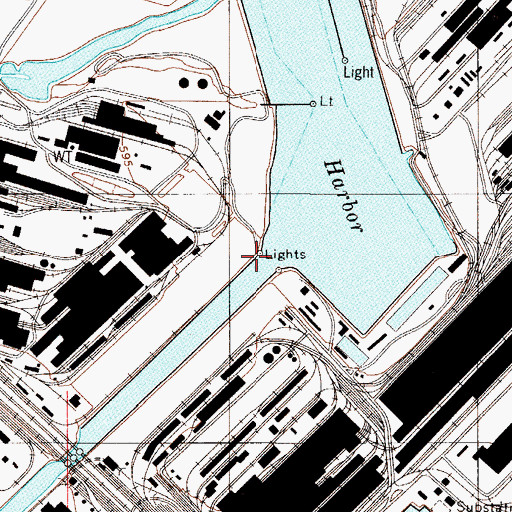 Topographic Map of Indiana Harbor Light 8, IN