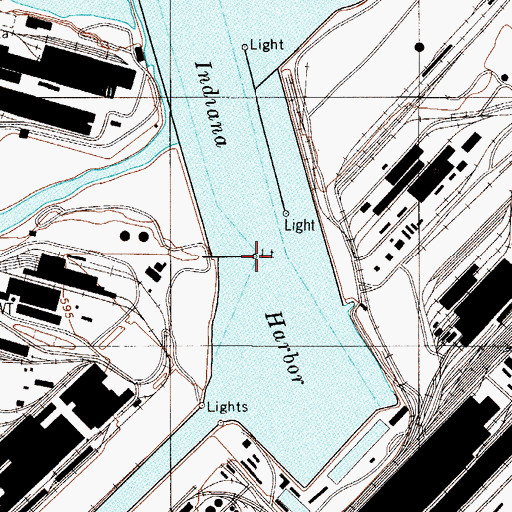 Topographic Map of Indiana Harbor Light 6, IN