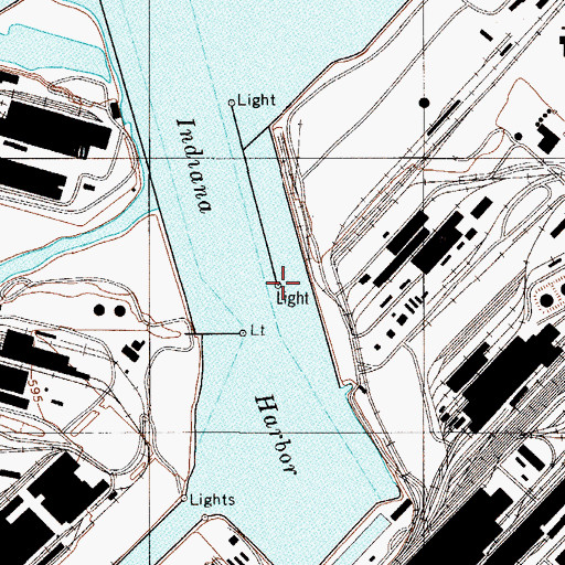 Topographic Map of Indiana Harbor Light 5, IN