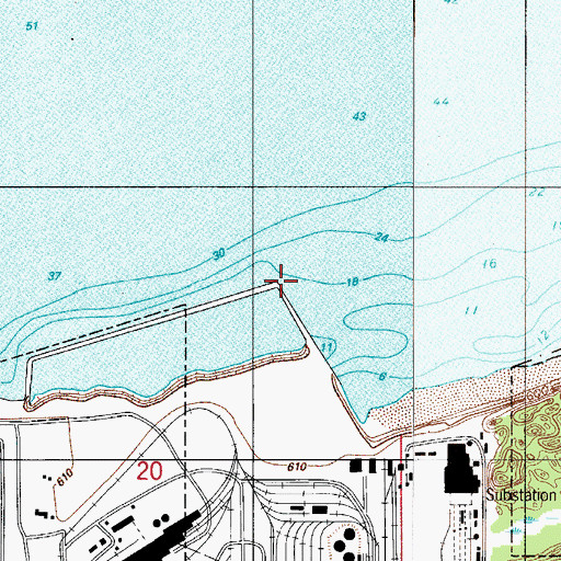 Topographic Map of Burns Harbor East Light, IN