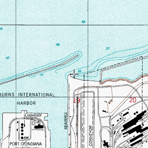 Topographic Map of Burns Harbor South Light 3, IN
