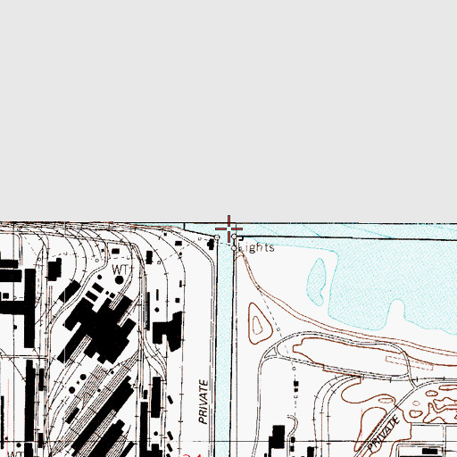 Topographic Map of Gary Harbor East Pierhead Light, IN