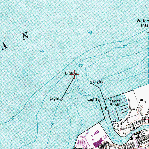 Topographic Map of Michigan City Harbor Breakwater Light, IN