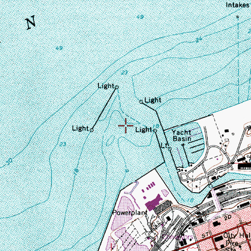 Topographic Map of Michigan City Harbor, IN