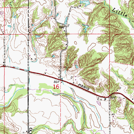 Topographic Map of Nelson Post Office (historical), IN