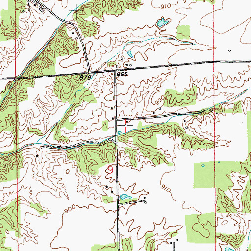 Topographic Map of Lock Spring Post Office (historical), IN