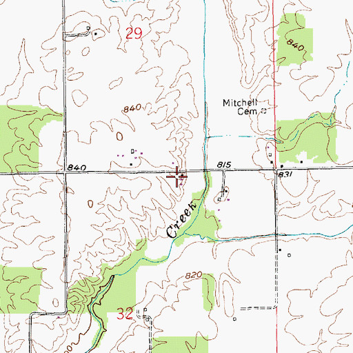 Topographic Map of Winterrow Post Office (historical), IN