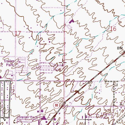 Topographic Map of Lost Dutchman Heliport, AZ