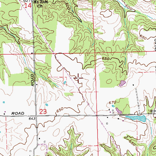 Topographic Map of Slate Post Office (historical), IN