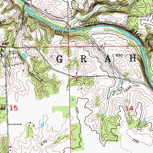 Topographic Map of Graham Post Office (historical), IN