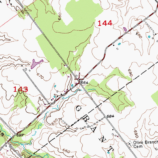 Topographic Map of Polk Run Post Office (historical), IN