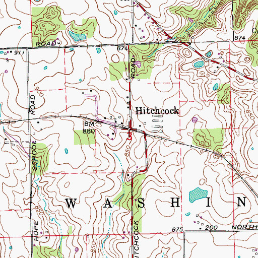 Topographic Map of Oxonia Post Office, IN