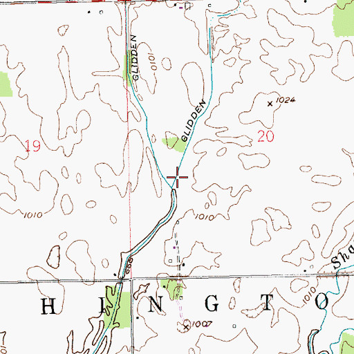 Topographic Map of Glidden Ditch, IN