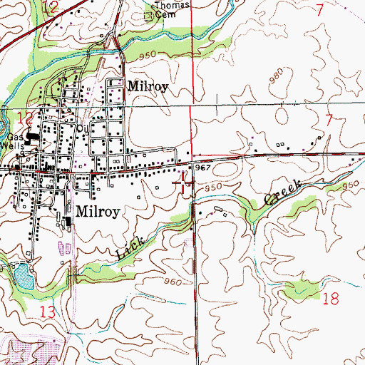 Topographic Map of Township of Anderson, IN