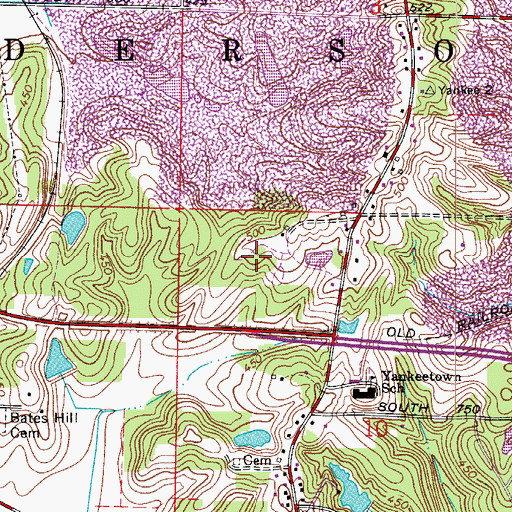 Topographic Map of Township of Anderson, IN