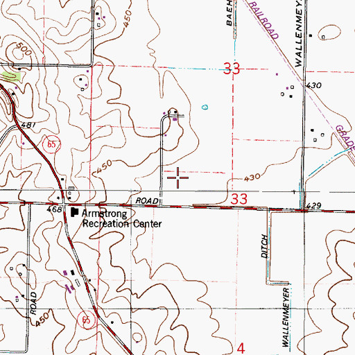 Topographic Map of Township of Armstrong, IN